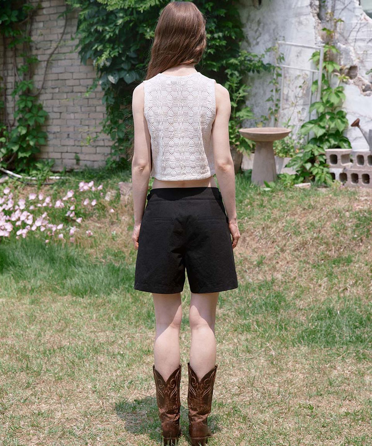 유토시스(EUTOSIS) CROCHET WESTERN VEST(2COLOR)
