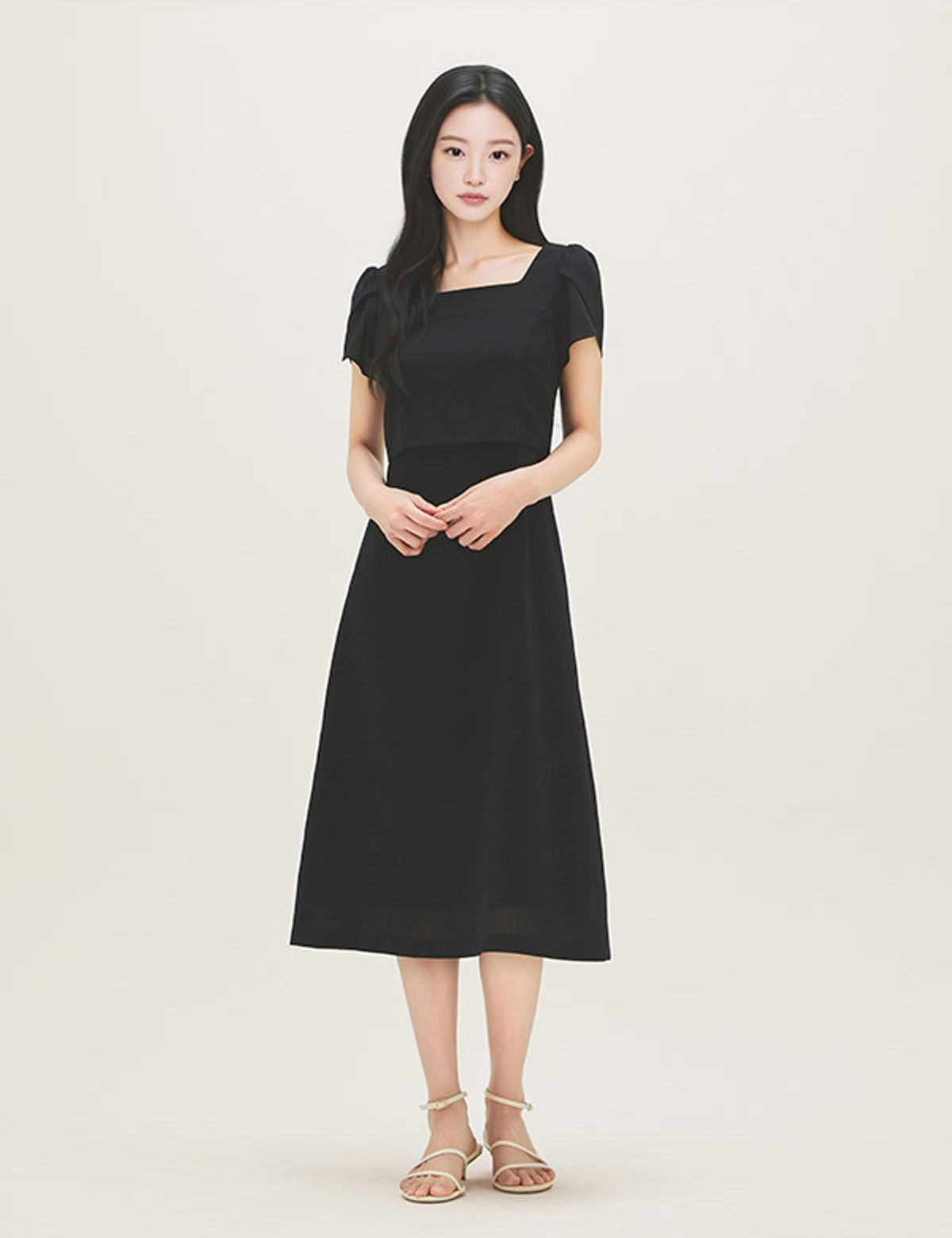 로엠(ROEM) 튤립소매 2in1 롱원피스 RMOWG25S12
