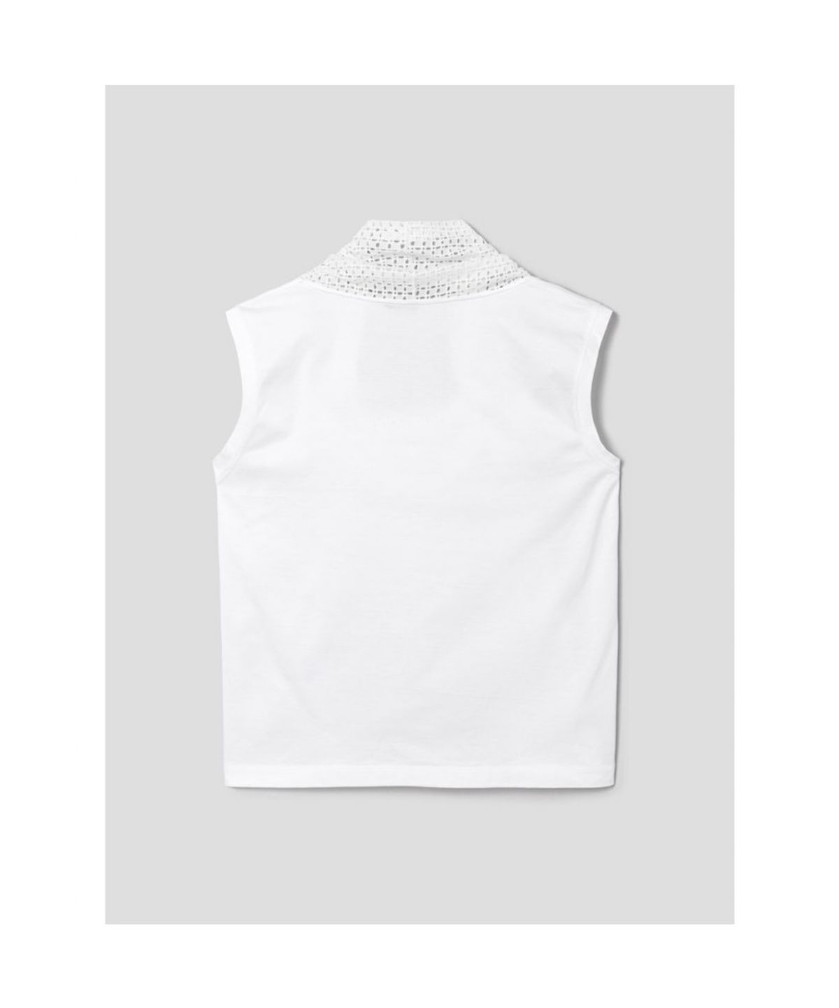 앙개(ANGGAE) Eyelet Scarf TShirt  White
