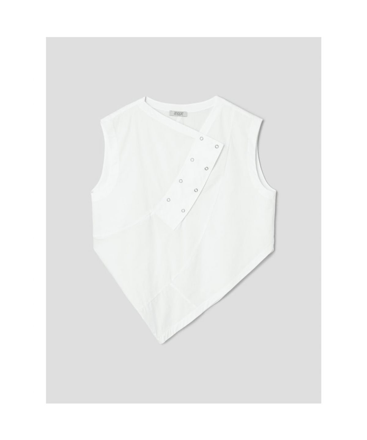 앙개(ANGGAE) Checkered Blouse  White
