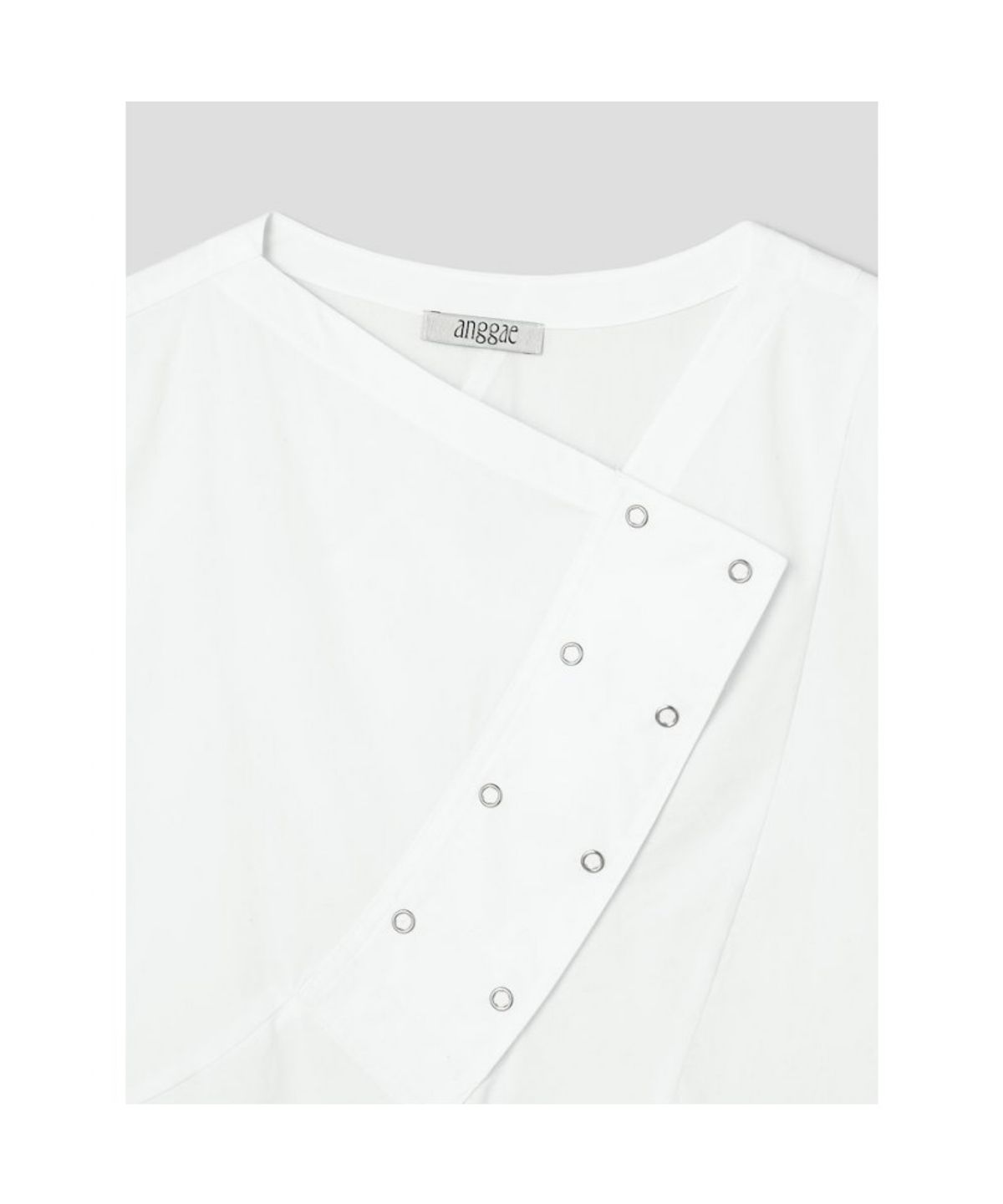 앙개(ANGGAE) Checkered Blouse  White