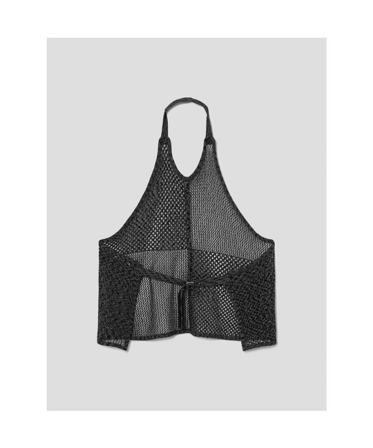 앙개(ANGGAE) Net Apron Top  Black