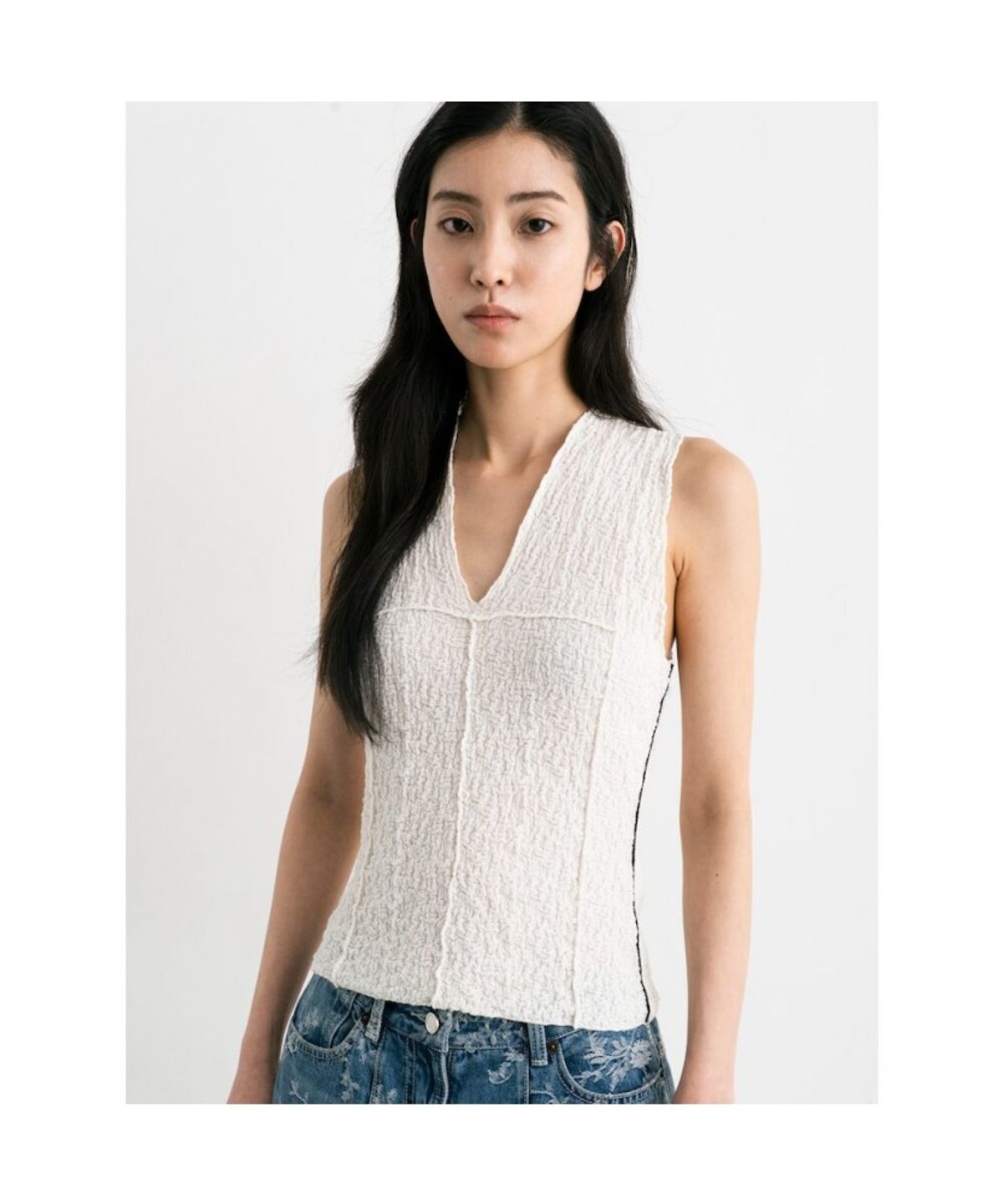 앙개(ANGGAE) Square Top  Wihte
