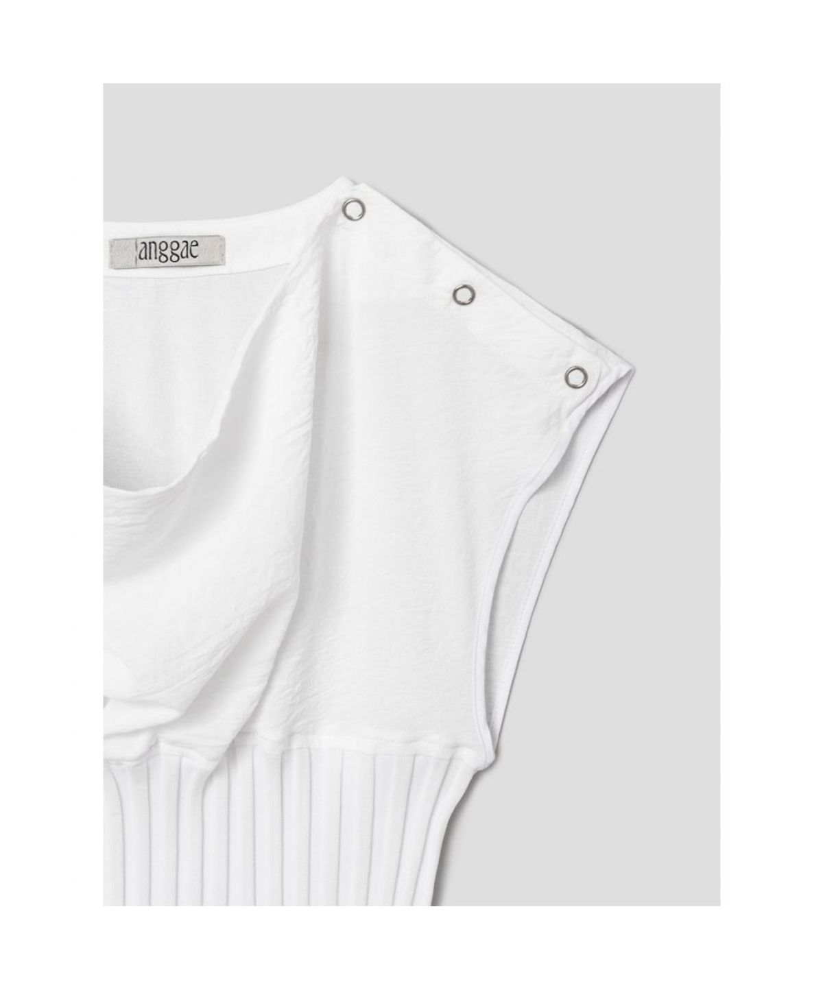 앙개(ANGGAE) Knit Tube Top  White