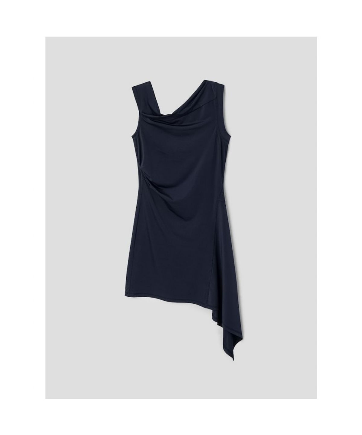 앙개(ANGGAE) Unbalanced Mini Dress  Navy