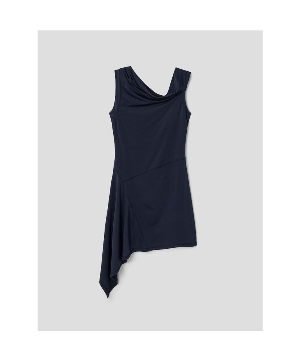앙개(ANGGAE) Unbalanced Mini Dress  Navy