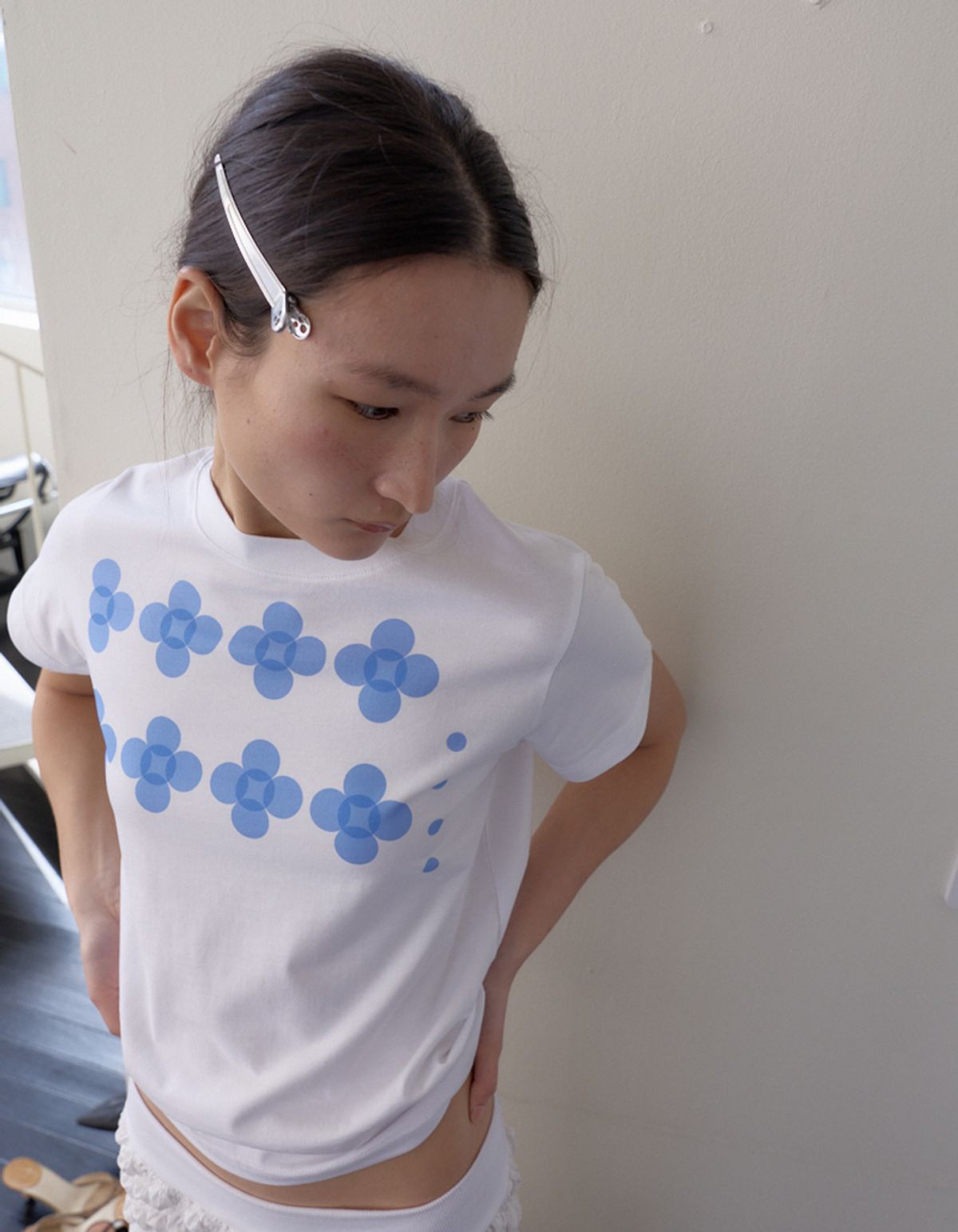 영마일웨어(0MILEWEAR) 클라우드 닷 티셔츠 (화이트)
