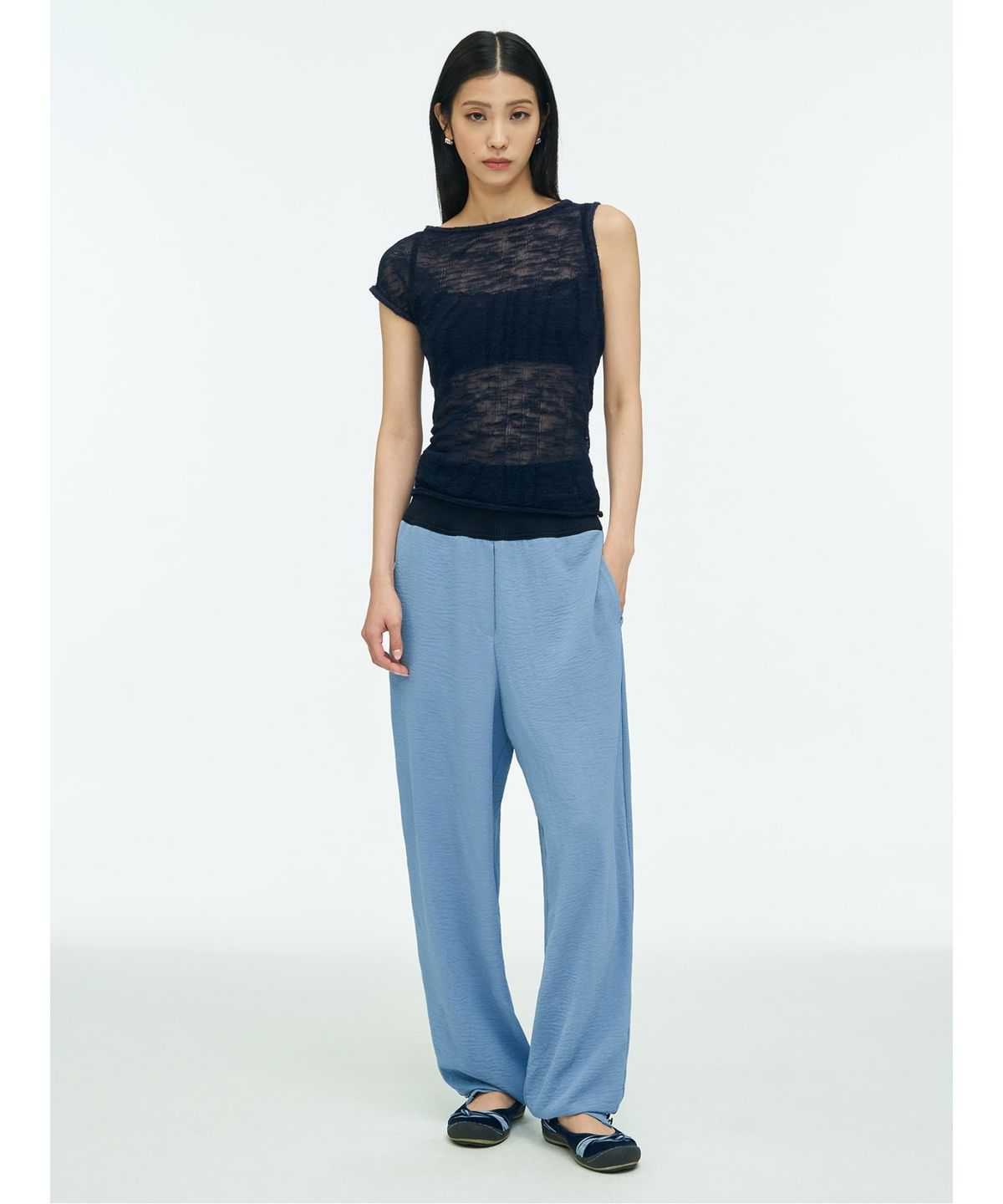 앙개(ANGGAE) Jogger Pants  Sky Blue