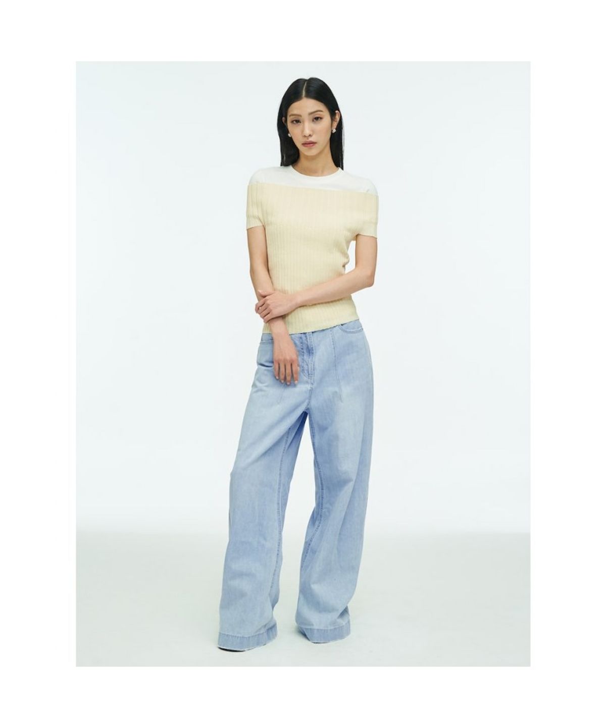 앙개(ANGGAE) Anggae Wide Pants  Sky Blue