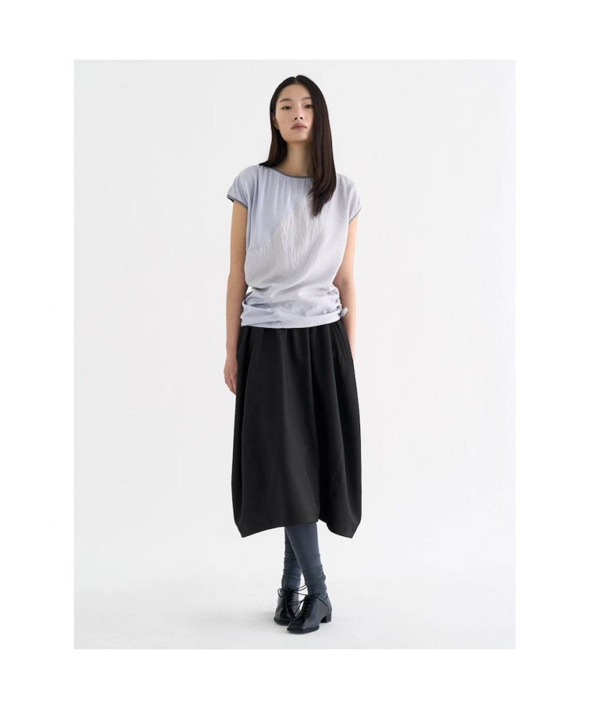 앙개(ANGGAE) Balloon Skirt  Black