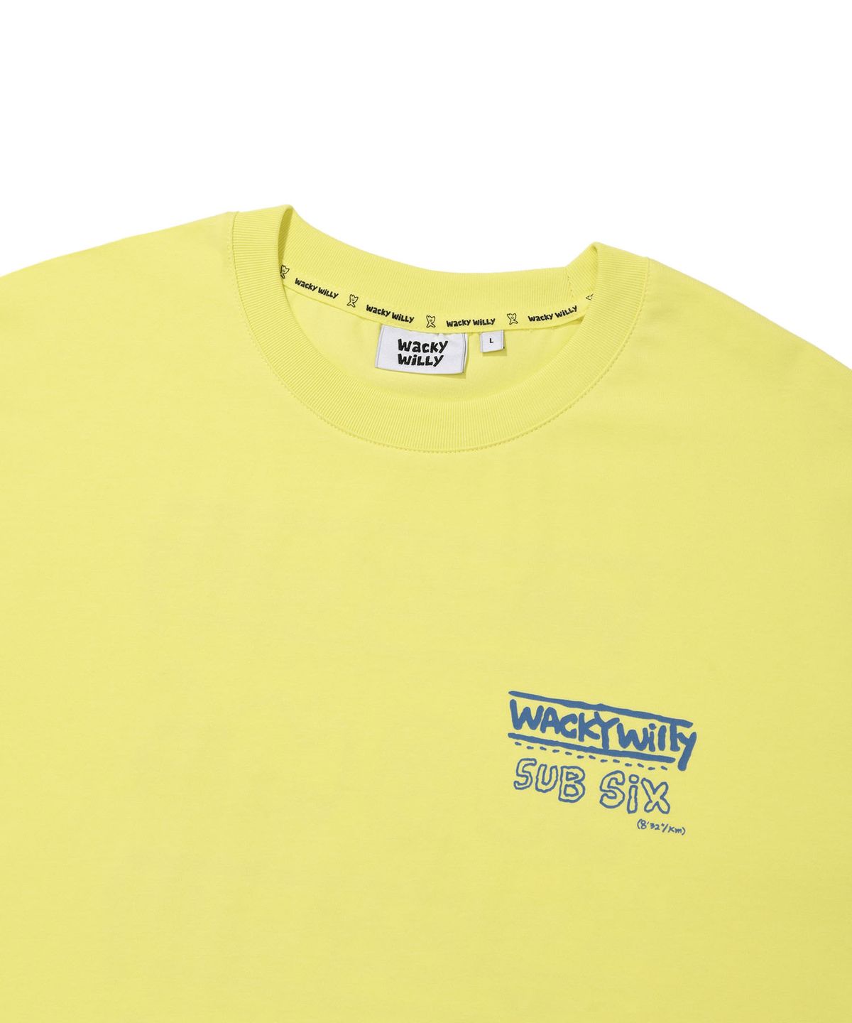 와키윌리(WACKY WILLY) 그래픽 반팔 티셔츠 라임