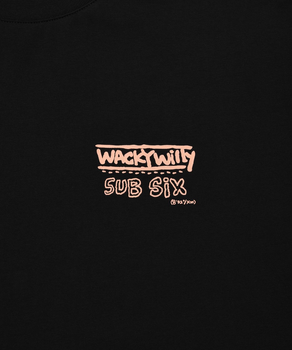 와키윌리(WACKY WILLY) 그래픽 반팔 티셔츠 블랙