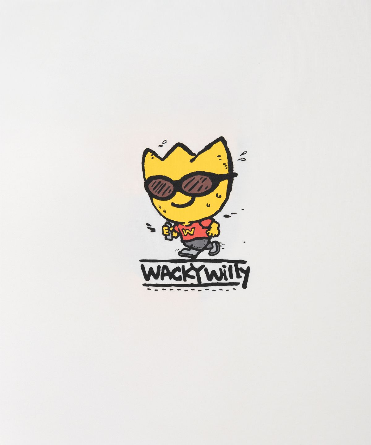 와키윌리(WACKY WILLY) 그래픽 반팔 티셔츠 화이트