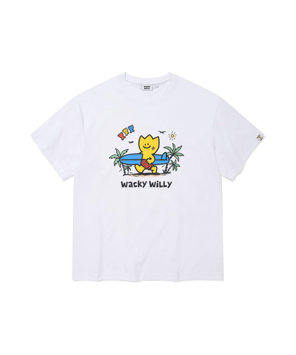 와키윌리(WACKY WILLY) 바캉스 그래픽 반팔티셔츠 화이트
