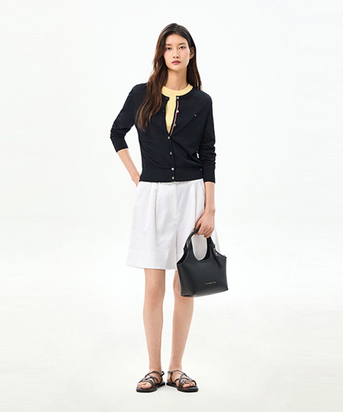 타미힐피거(TOMMY HILFIGER) 크롭 썸머 가디건 (T22G3KCD601WL1B60)