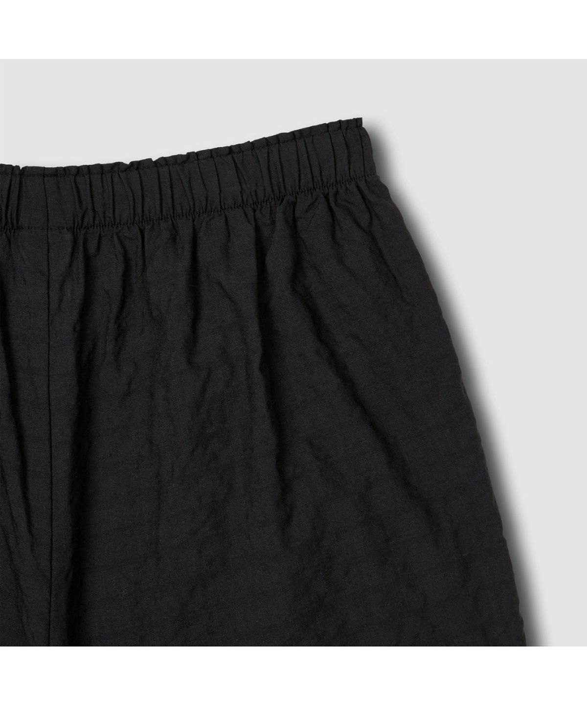 자주(JAJU) 여 아일렛 시어 3부 파자마 팬츠_블랙