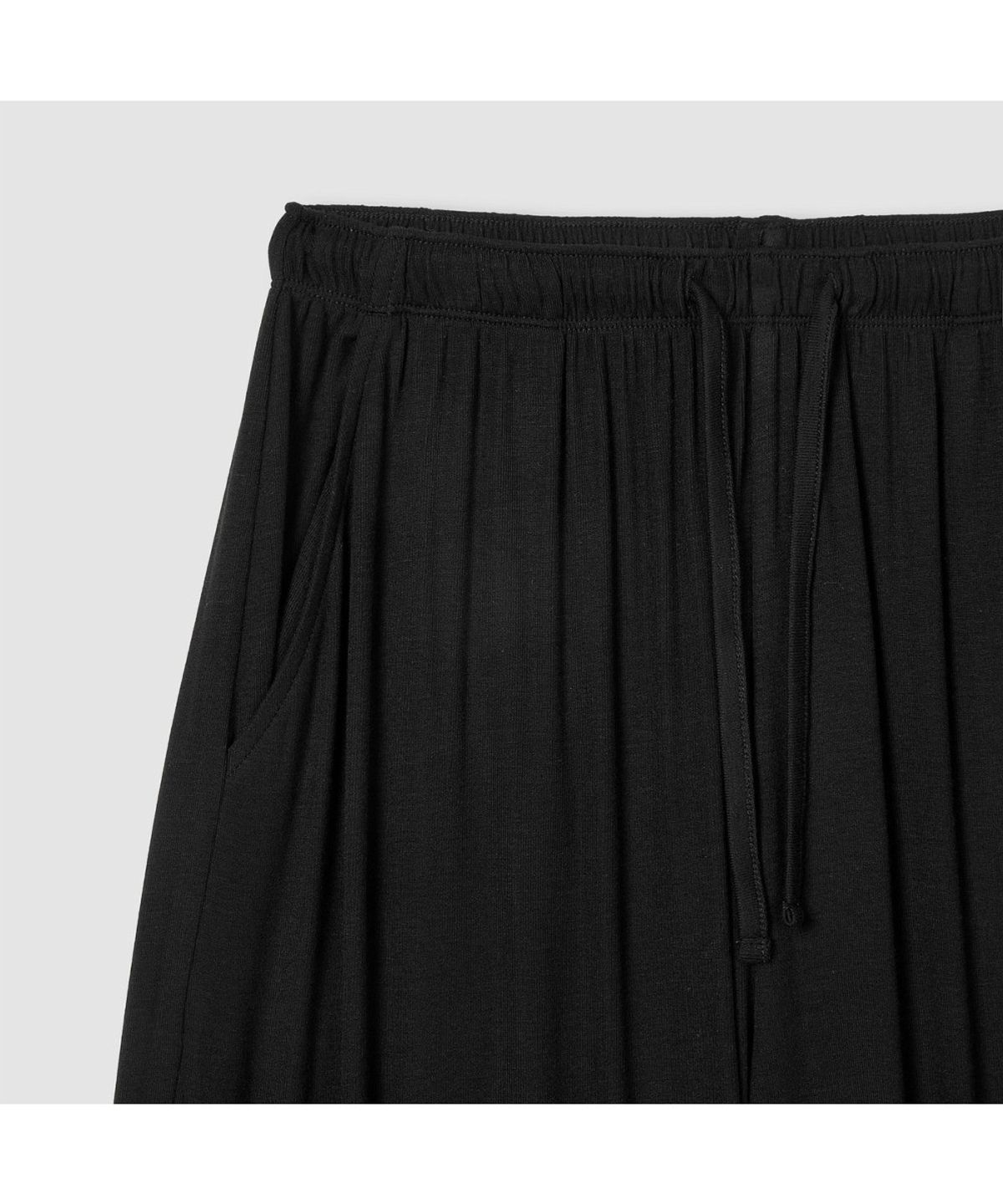 자주(JAJU) 여 컴피 8부 큐롯 라운지 팬츠_블랙