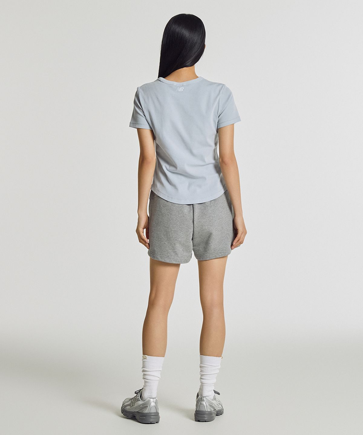 뉴발란스(NEW BALANCE) NBNEG2W482 / WOMEN 핏티드 다잉 반팔티 (DYEING BLUE)