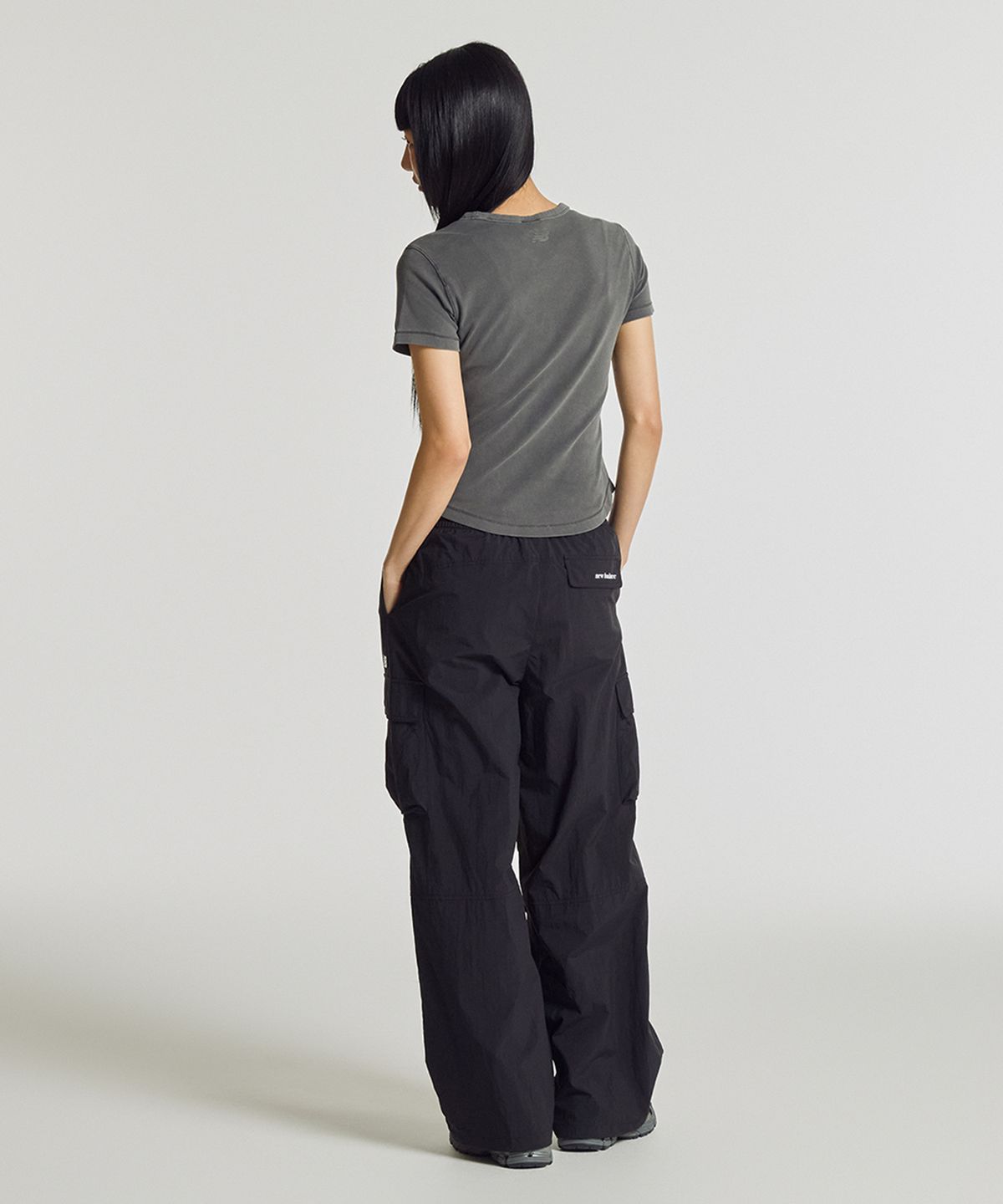 뉴발란스(NEW BALANCE) NBNEG3W482 / WOMEN 핏티드 다잉 반팔티 ( D/CHARCOAL)
