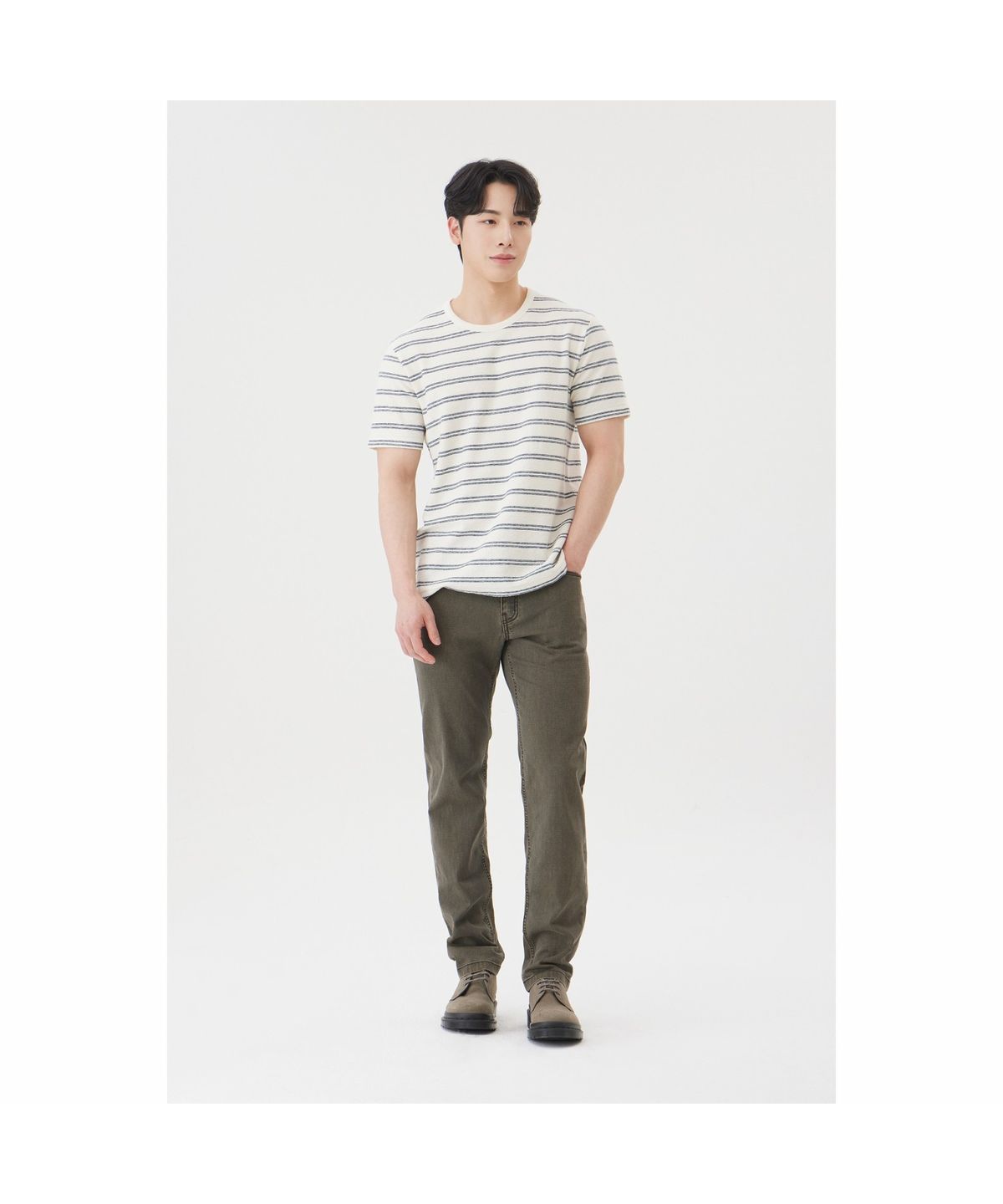 브렌우드(BRENTWOOD) [셀렉션] 스탠다드핏 피그먼트 워싱 컬러 데님 BRPDM26821KHX