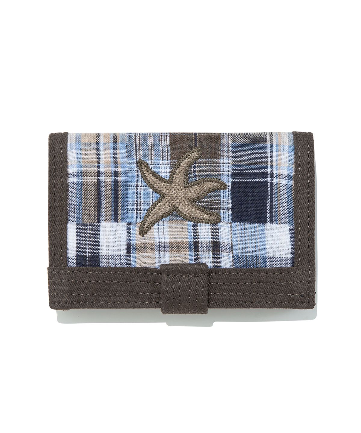 더콜디스트모먼트(THE COLDEST MOMENT) TCM check button card wallet (brown)
