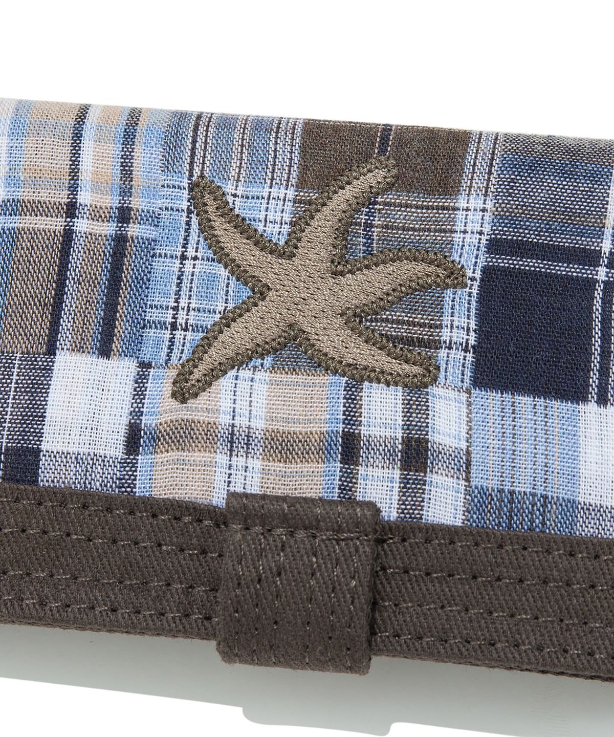 더콜디스트모먼트(THE COLDEST MOMENT) TCM check button card wallet (brown)