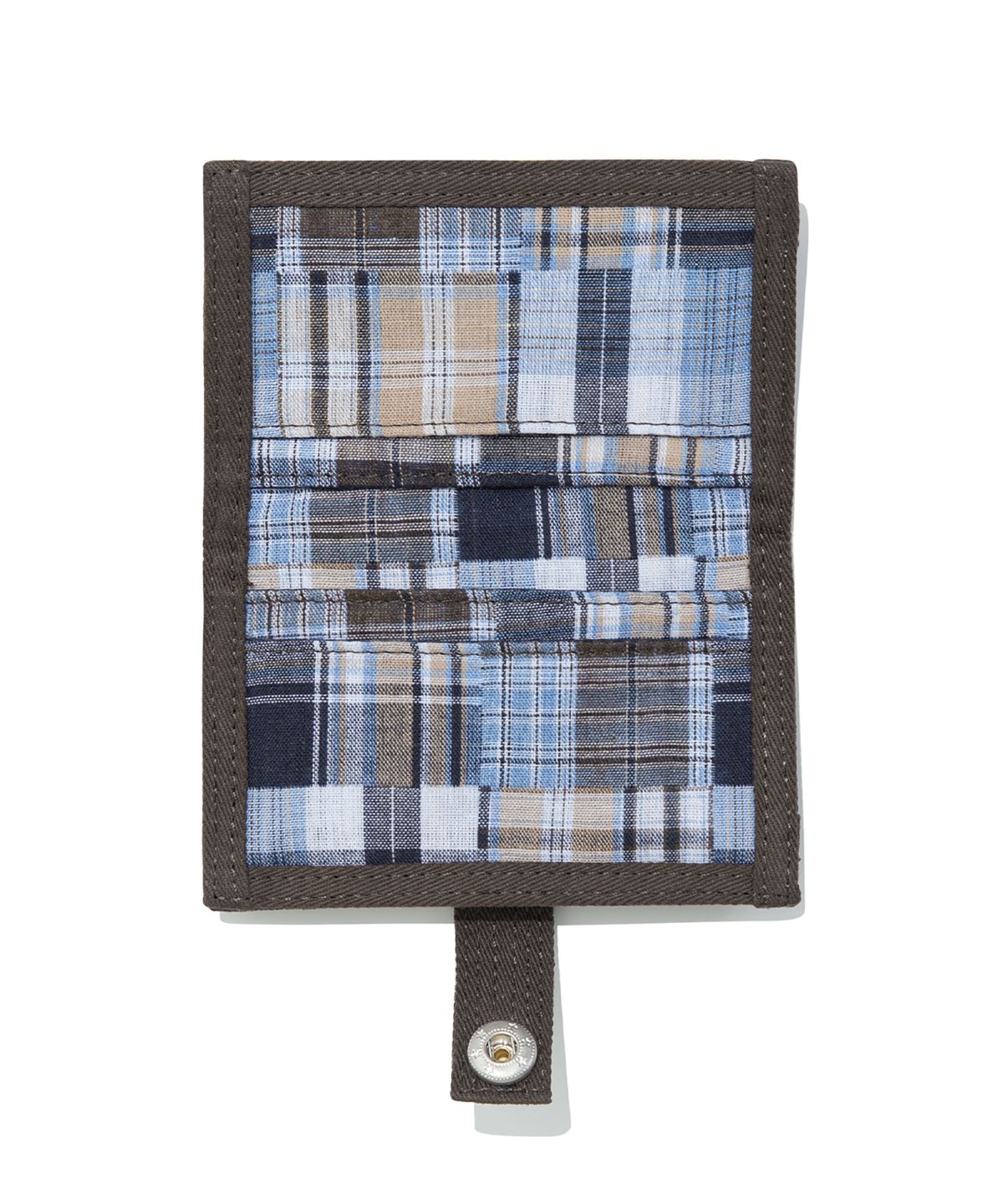 더콜디스트모먼트(THE COLDEST MOMENT) TCM check button card wallet (brown)