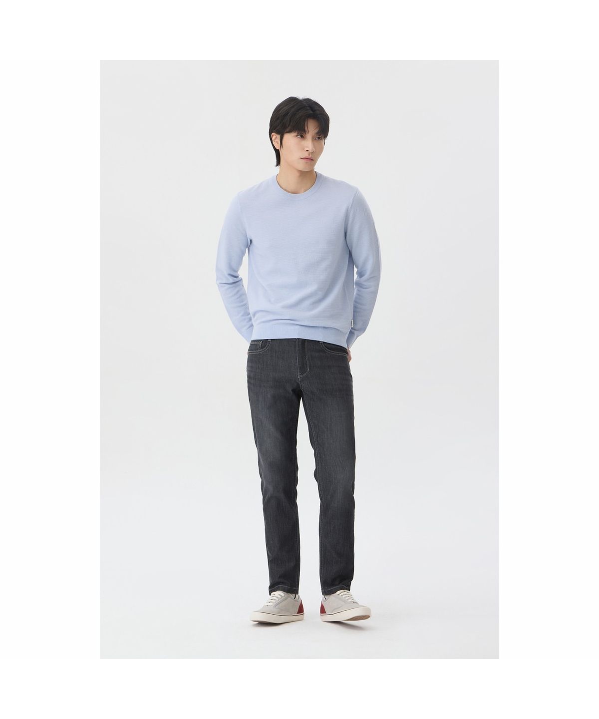 브렌우드(BRENTWOOD) 슬렌더핏 그레이 데님 BRPDM26671GYD