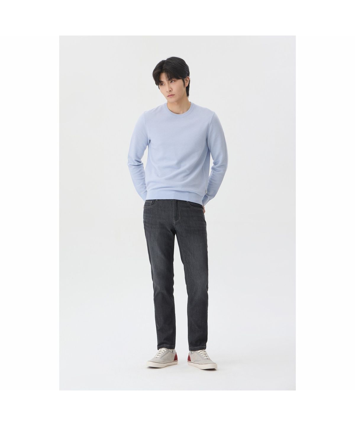 브렌우드(BRENTWOOD) 슬렌더핏 그레이 데님 BRPDM26671GYD