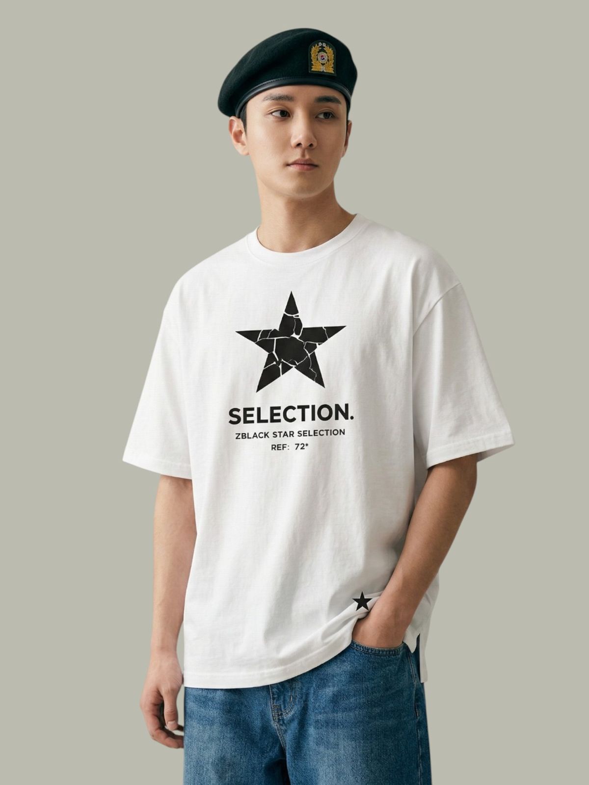 지블랙(ZBLACK) 스타셀렉션 빅로고  크렉스타 WHITE