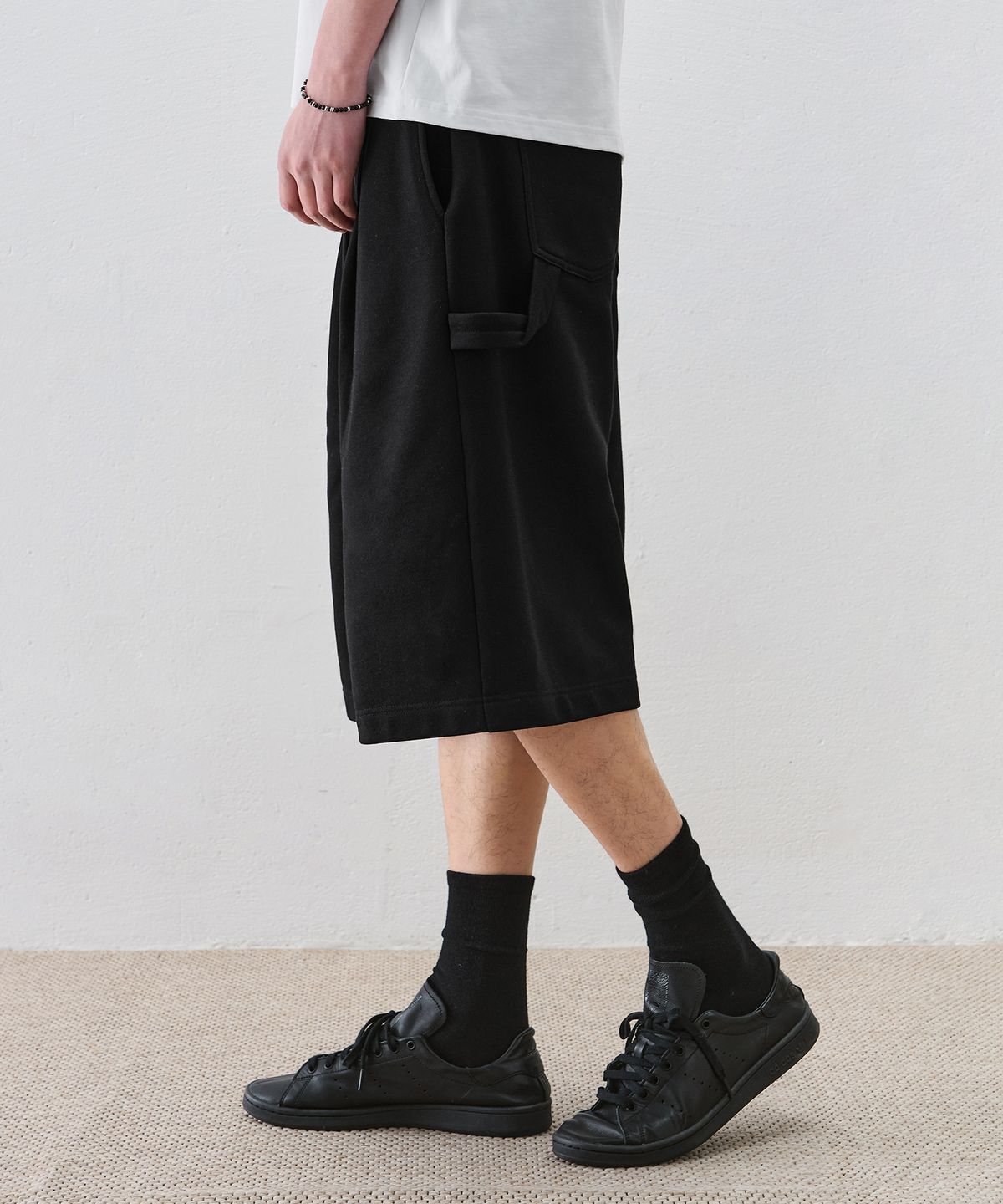 드로우핏(DRAW FIT) 로버스트 롱 버뮤다 스웻 팬츠 [BLACK]