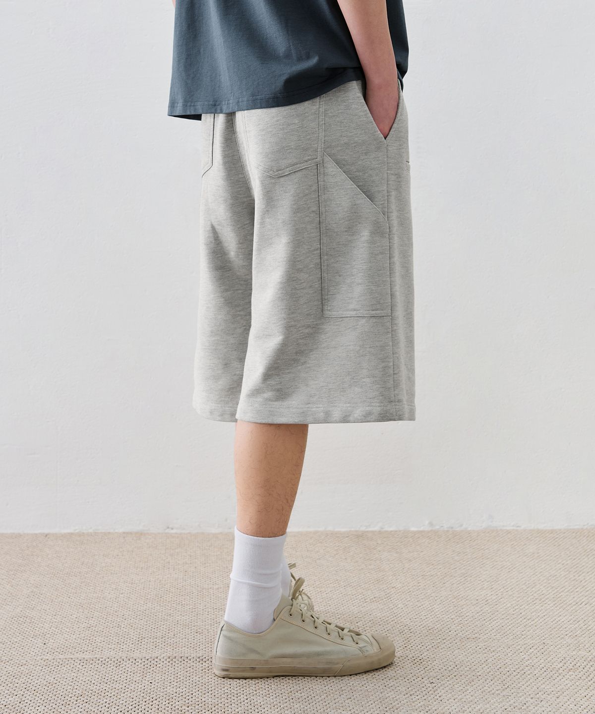 드로우핏(DRAW FIT) 로버스트 롱 버뮤다 스웻 팬츠 [M.GREY]