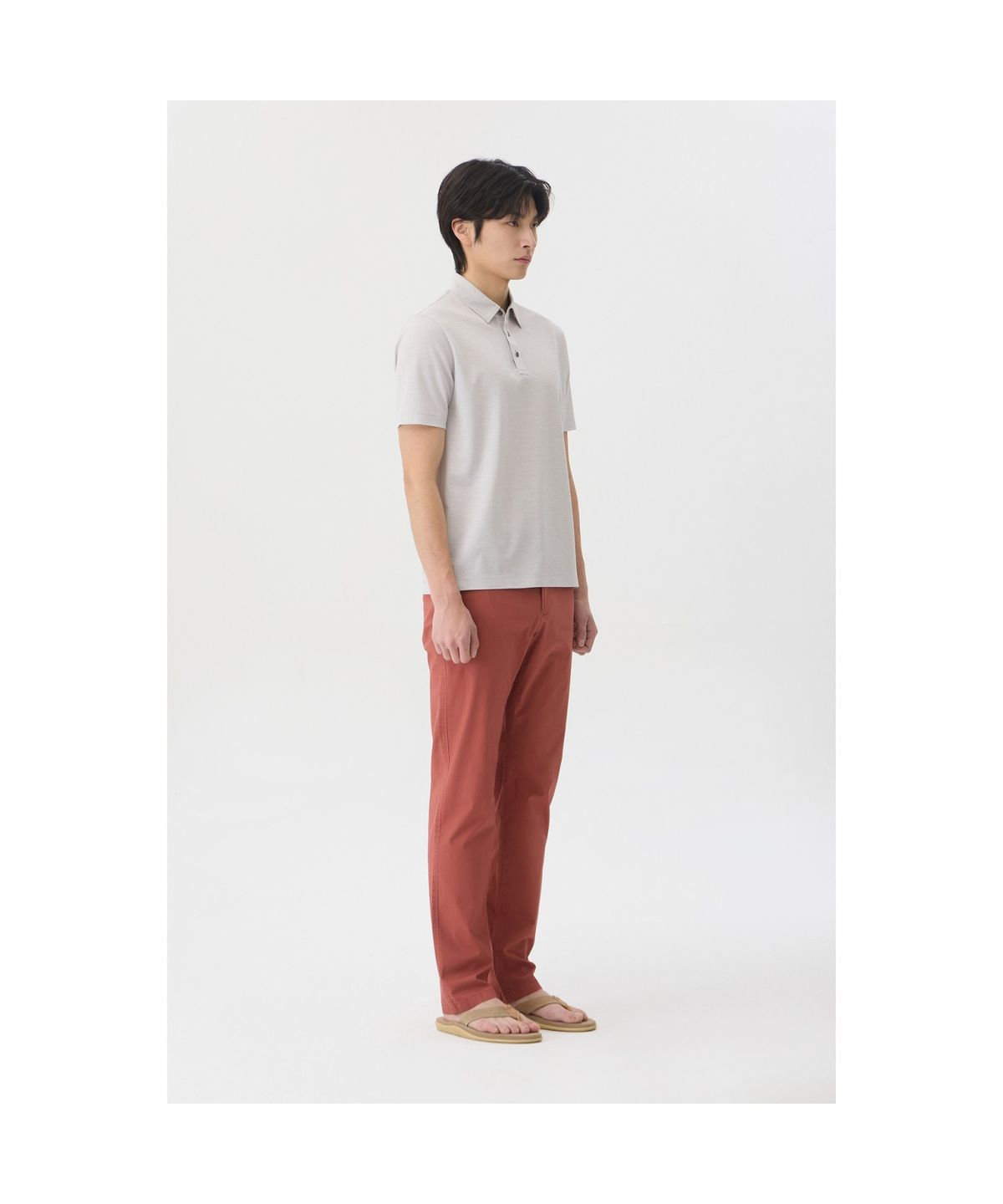 브렌우드(BRENTWOOD) [에센셜스] 차가운 폴로넥 티셔츠 BRTAM26411GYL