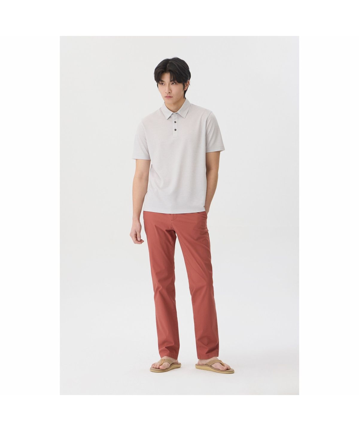 브렌우드(BRENTWOOD) [에센셜스] 차가운 폴로넥 티셔츠 BRTAM26411GYL