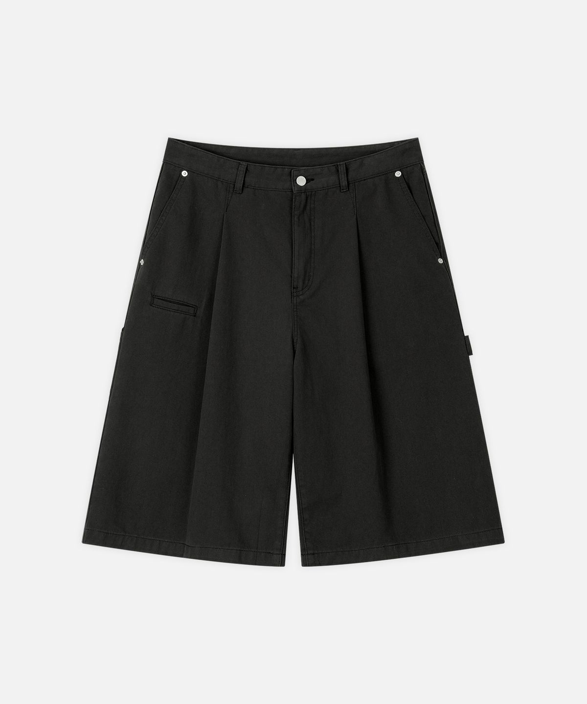드로우핏(DRAW FIT) 로버스트 롱 버뮤다 와이드 치노 팬츠 [BLACK]