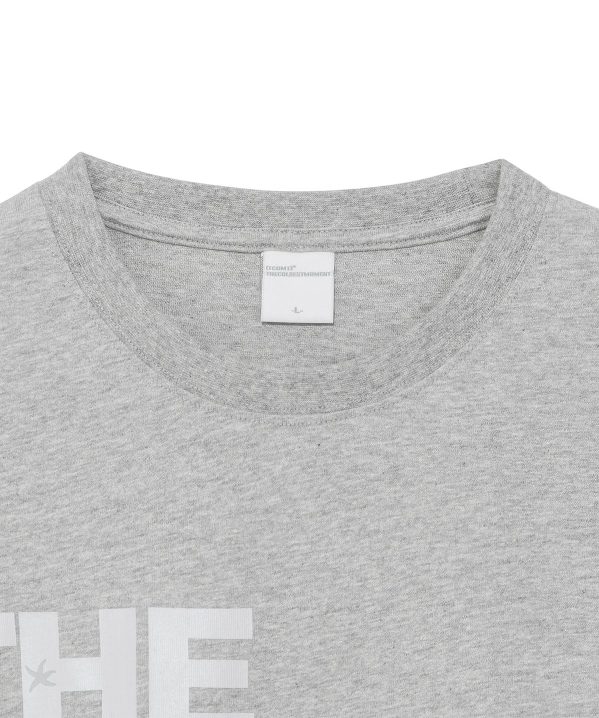 더콜디스트모먼트(THE COLDEST MOMENT) TCM logo type T (melange grey)