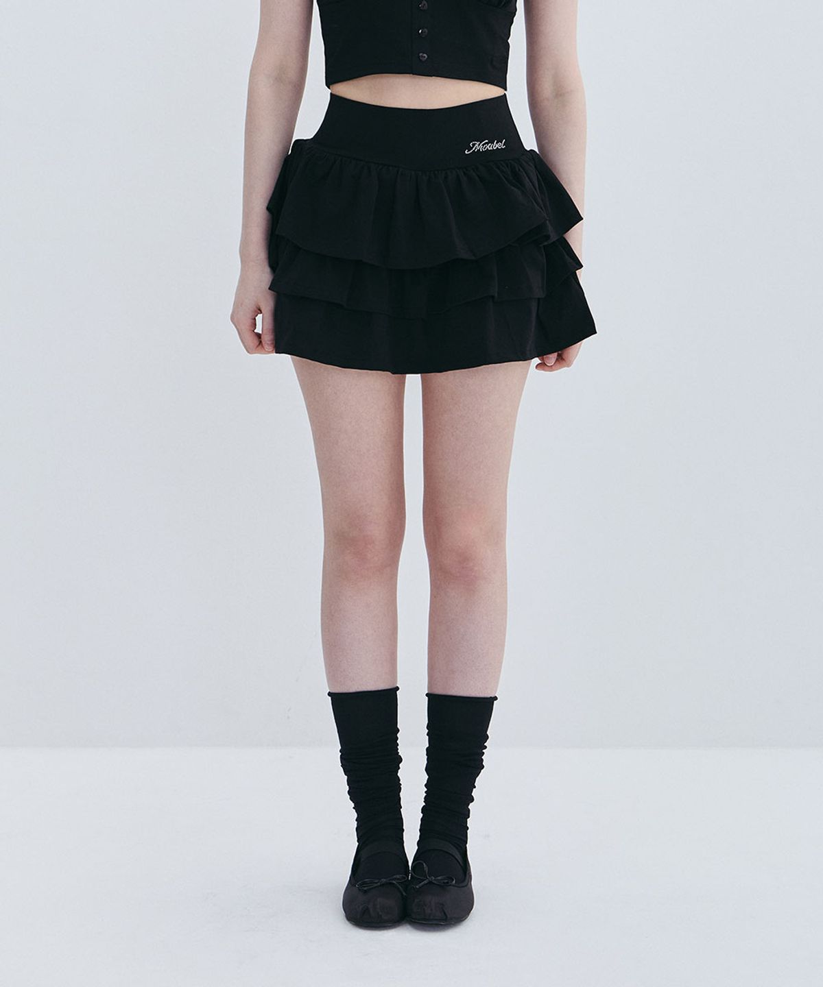 모아벨(MOABEL) DOLLY VOLUME SKIRT - BLACK