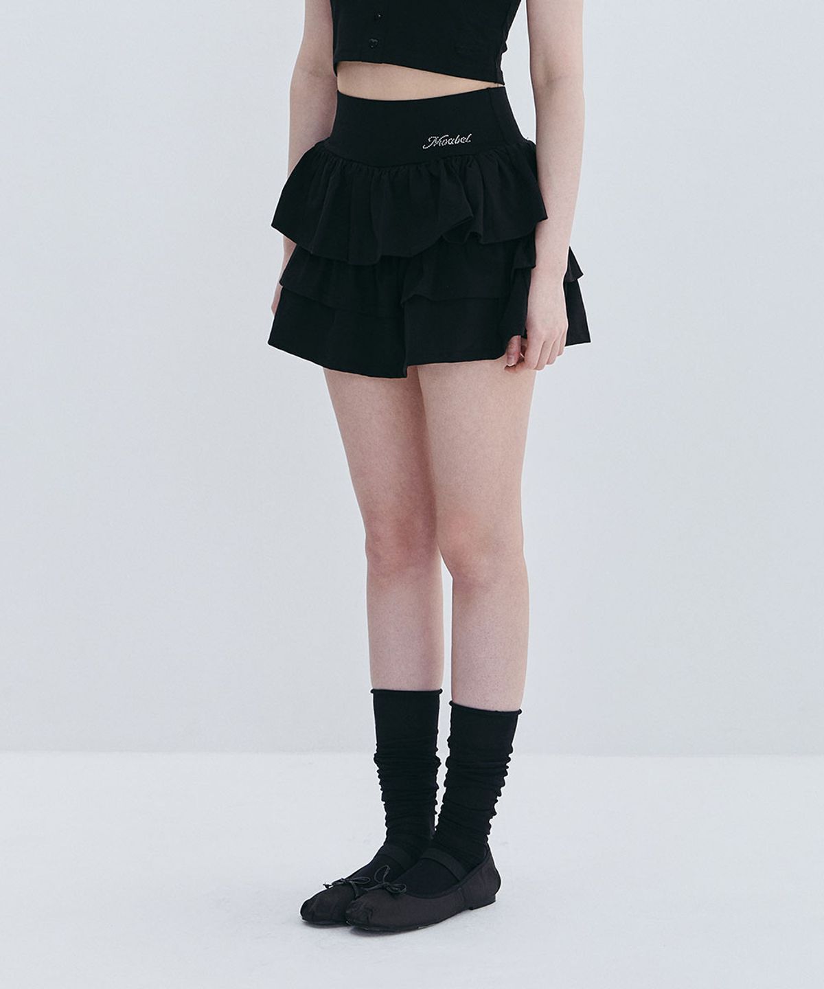 모아벨(MOABEL) DOLLY VOLUME SKIRT - BLACK
