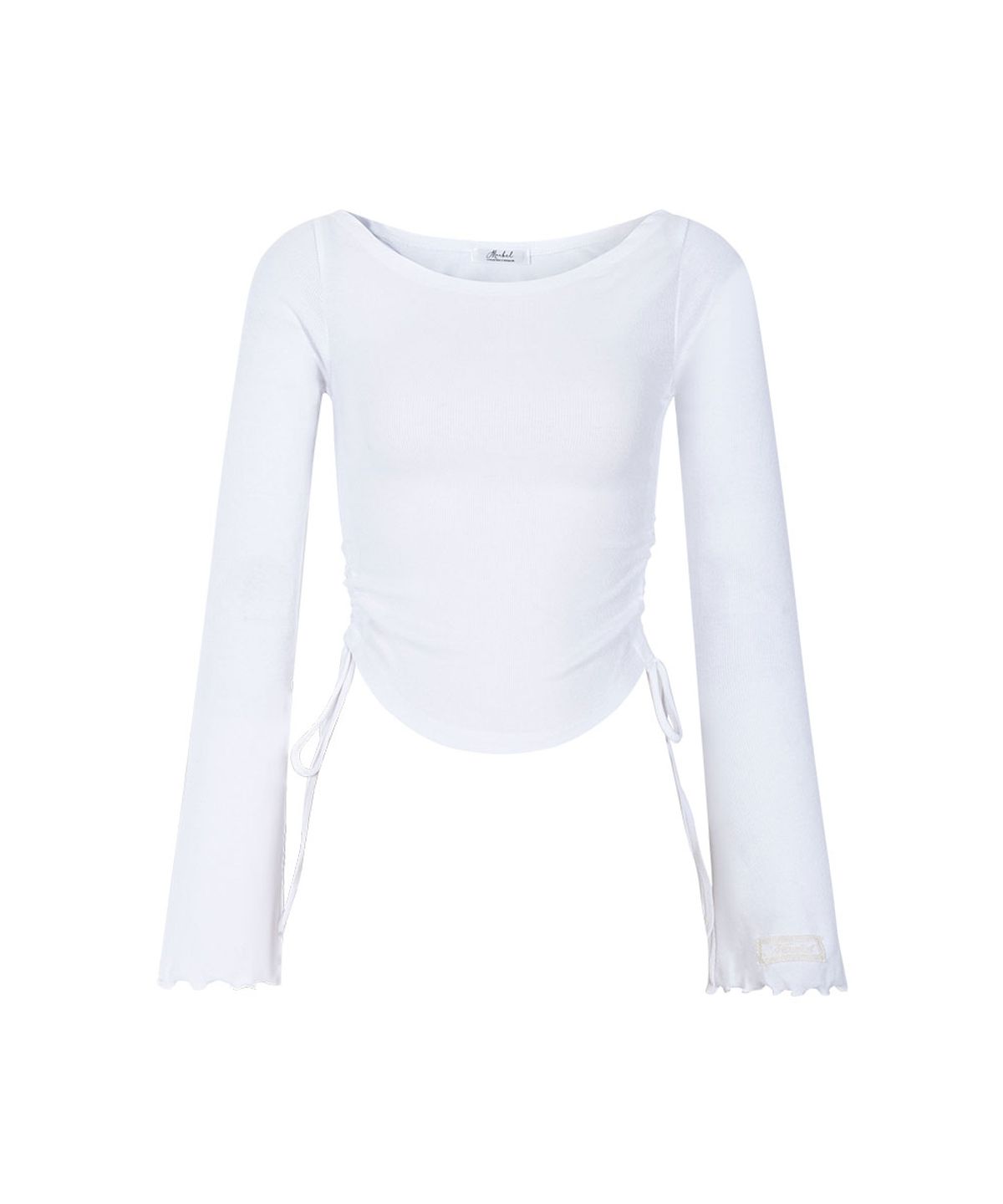 모아벨(MOABEL) LABEL SHIRRING TEE - IVORY