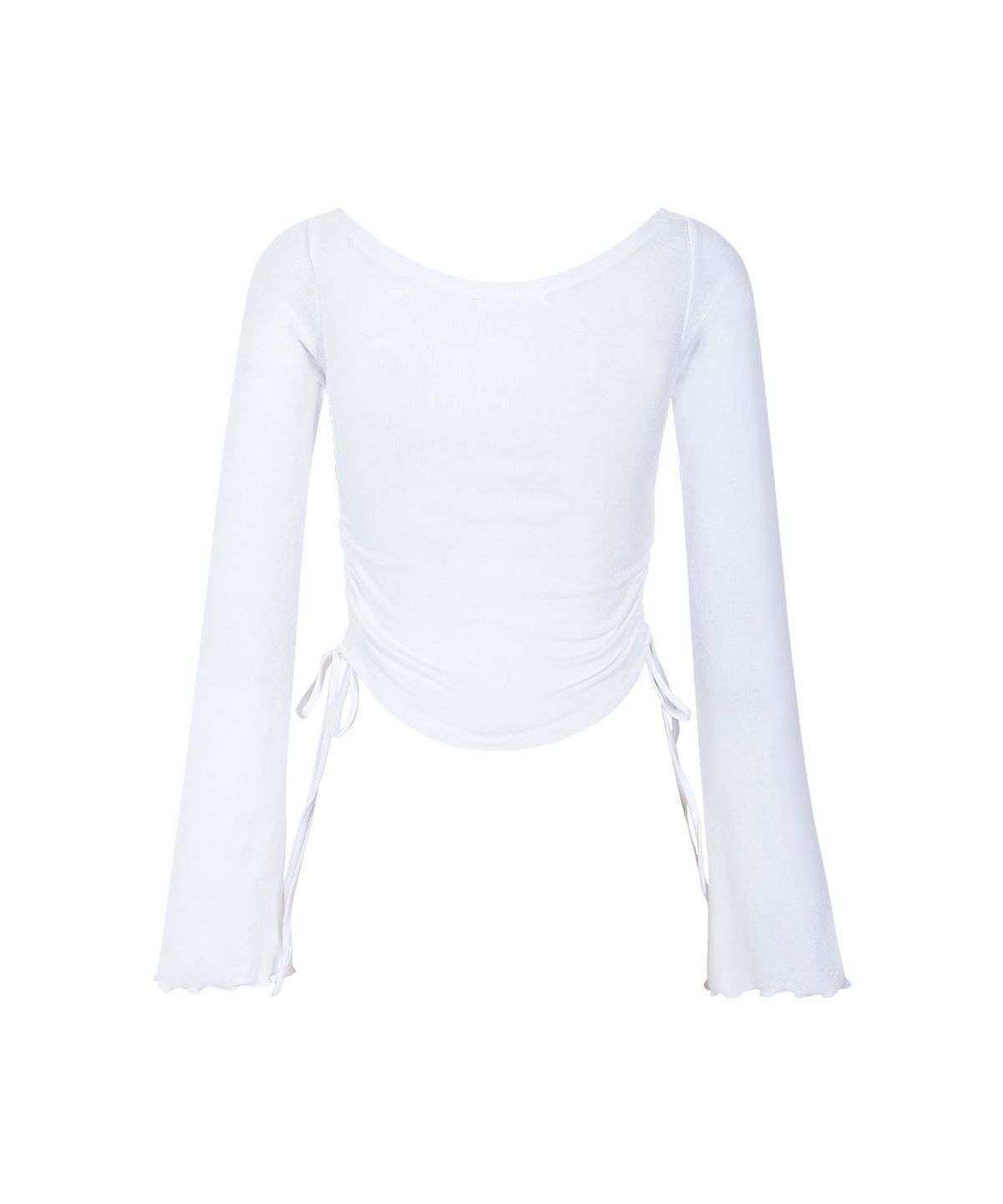 모아벨(MOABEL) LABEL SHIRRING TEE - IVORY