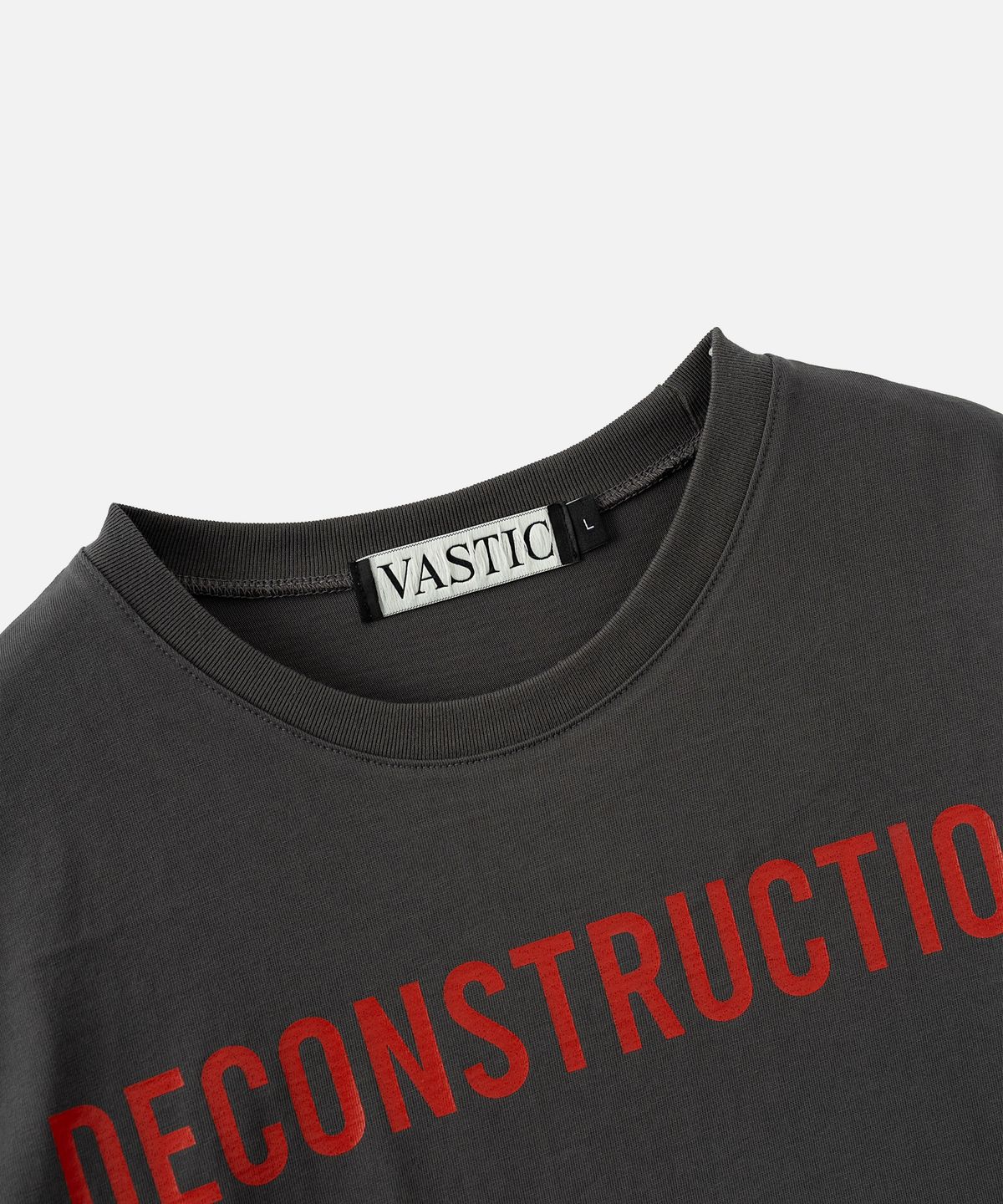 바스틱(VASTIC) 디컨스트럭션 티셔츠_차콜