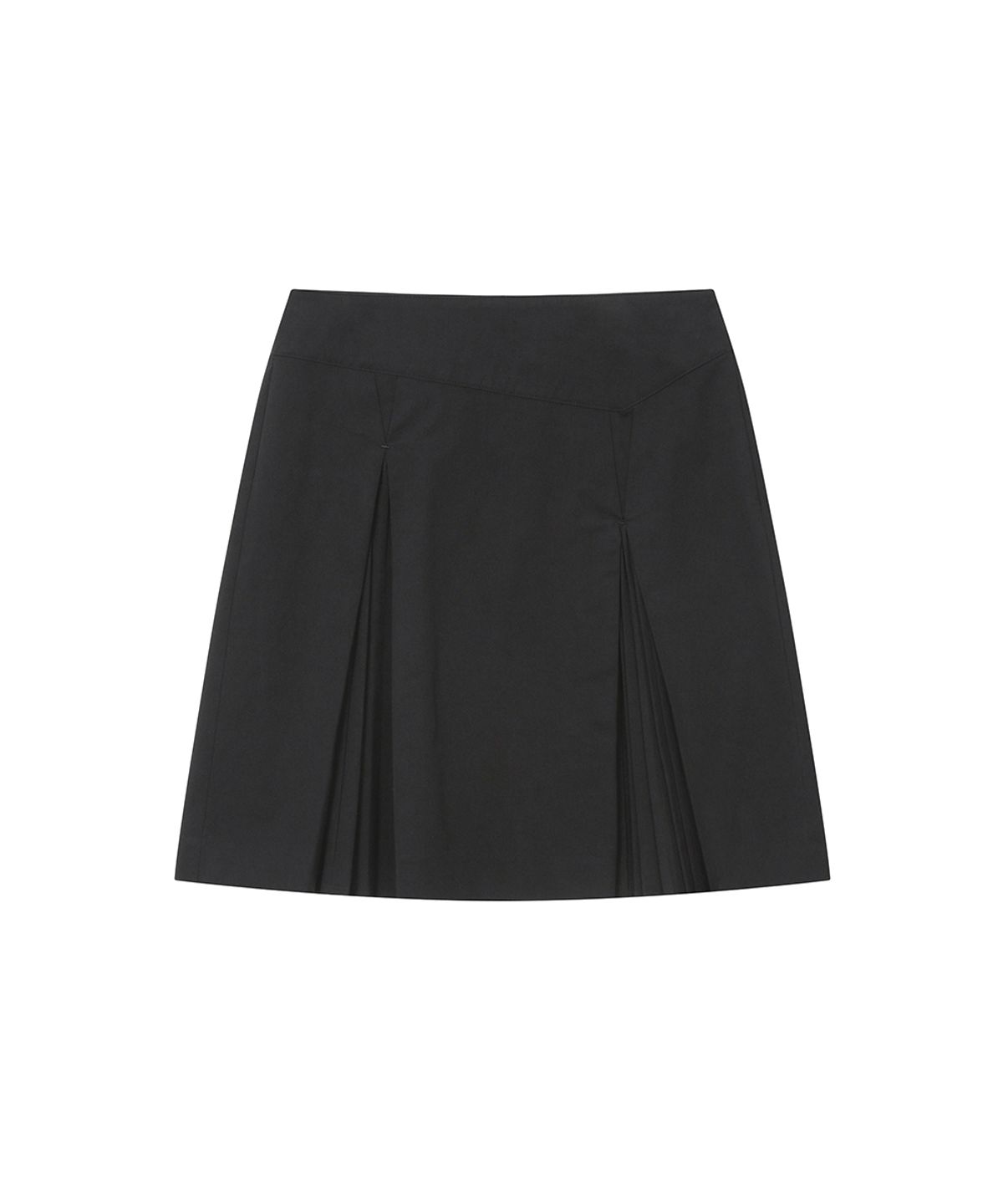 미세키서울(MISEKI SEOUL) Accordion side pleats midi skirt BLACK