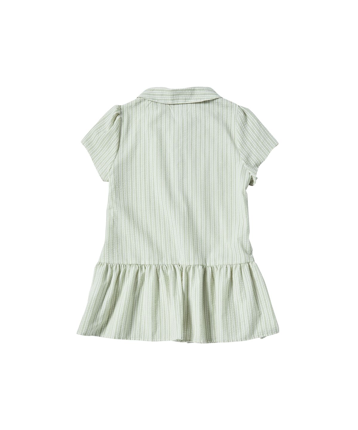 꼬모니노즈(COMONINOZ) W ROUND COLLAR HALF BLOUSE [GREEN]