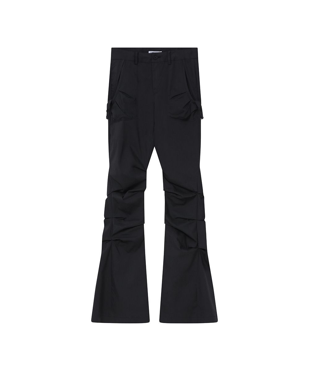 미세키서울(MISEKI SEOUL) Shirring pocket bootscut pants BLACK