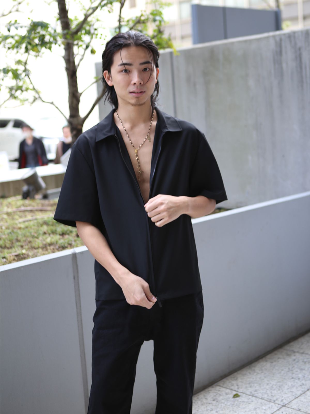 고저(GOZER) Zip-up Half Shirt Jacket