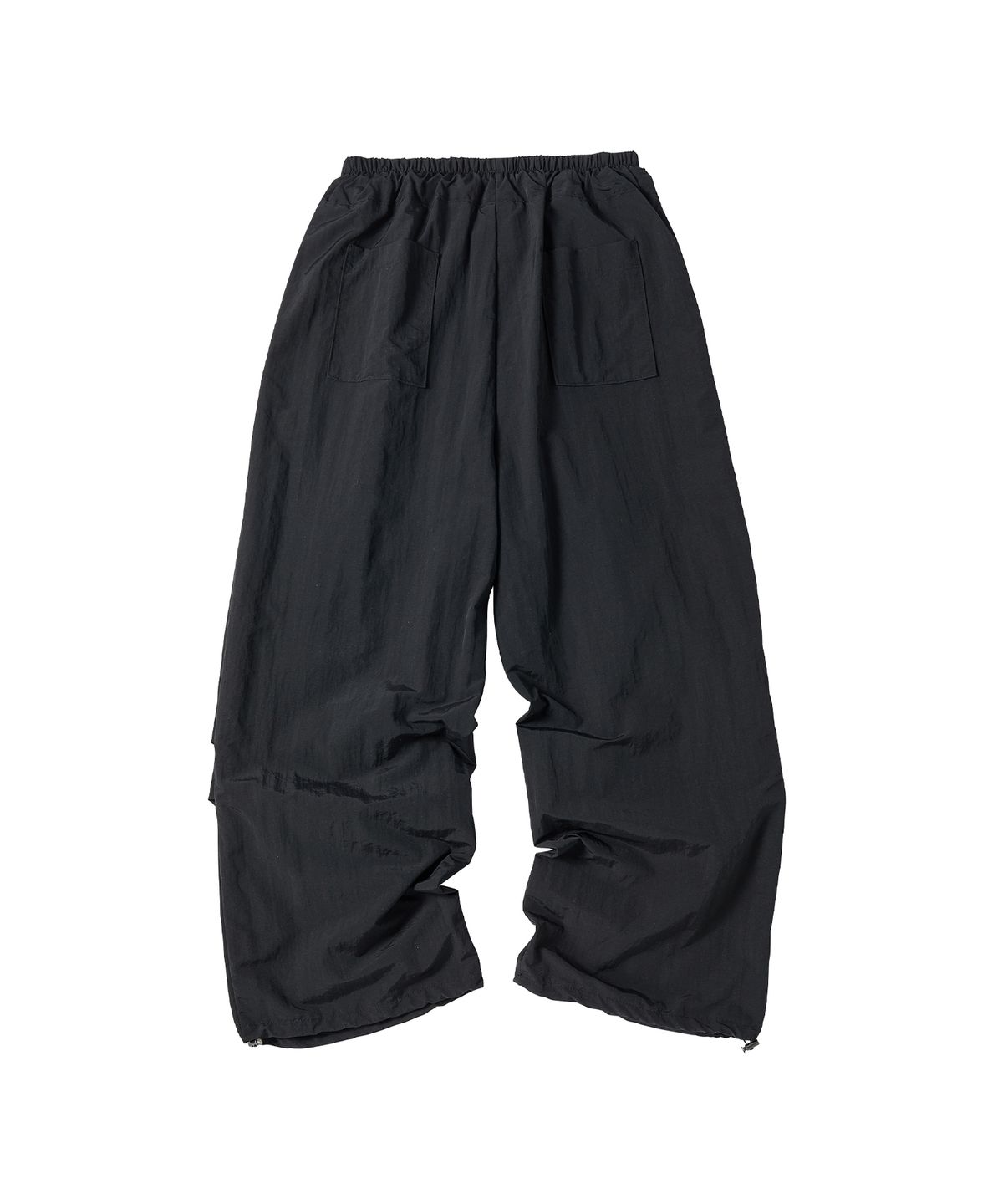 꼬모니노즈(COMONINOZ) NYLON PINTUCK PANTS [BLACK]