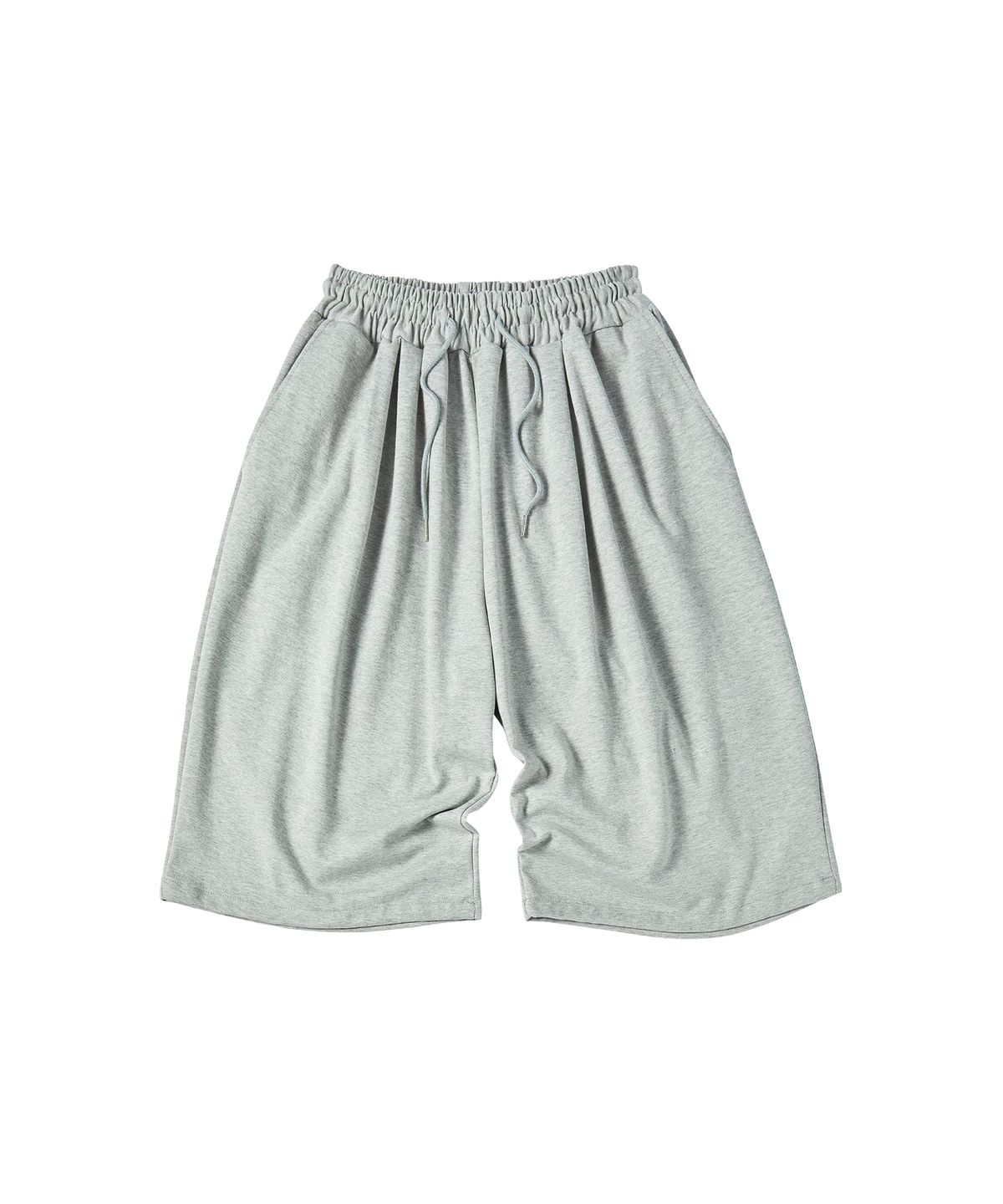 꼬모니노즈(COMONINOZ) CHECK POCKET SWEAT SHORTS [GRAY]