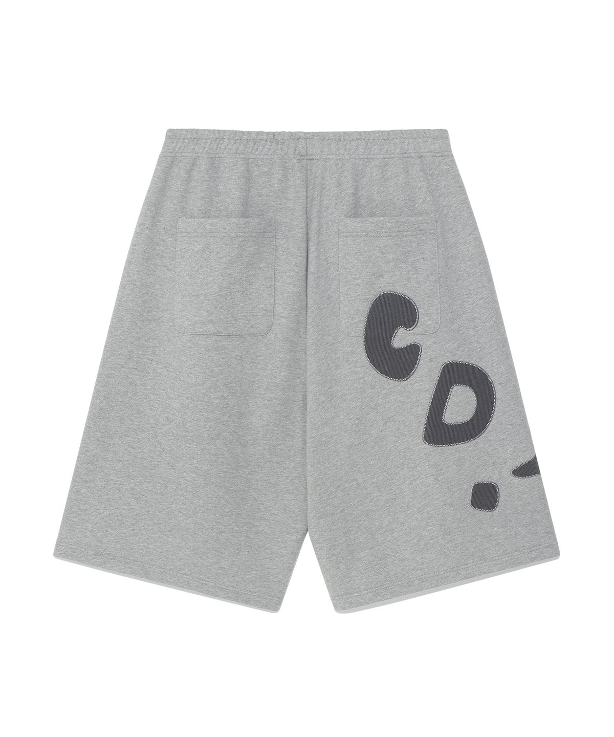 더콜디스트모먼트(THE COLDEST MOMENT) TCM zigzag stitch half sweat pants (melange grey)