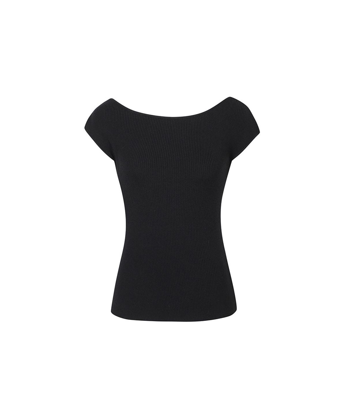 모아벨(MOABEL) BLUSH TIE KNIT - BLACK