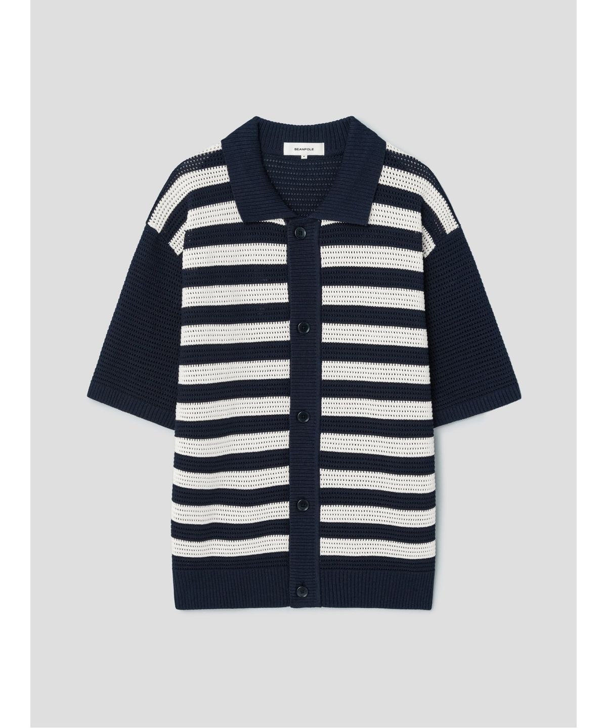 빈폴 멘(BEANPOLE MEN) 마린 크로셰 반소매 카디건  네이비